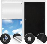 Store enrouleur occultant pour puits de lumière - Sans perçage - 96 x 120 cm - Tissu imperméable
