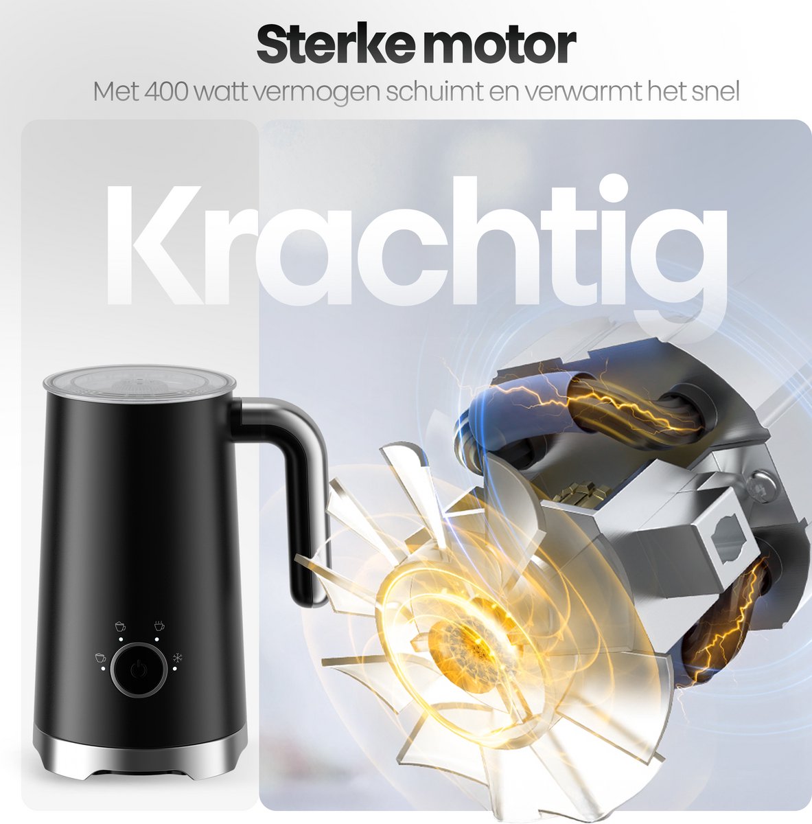 Phreeze F01 Elektrische Melkopschuimer - 300 ML - 4-in-1 Warm & Koud - Melk Opschuimer - Melkklopper voor Cappuccino, Latte & Chocolademelk — cadeau in Kookcadeaus - foto 4