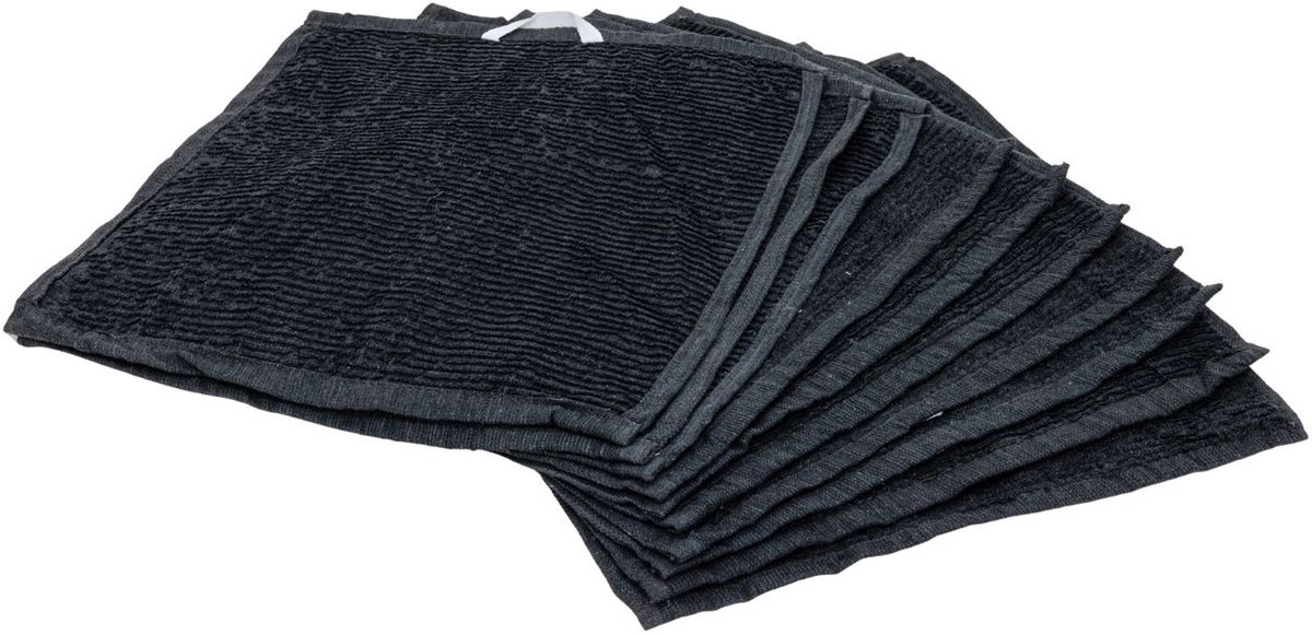 Vaatdoek - Badstof - 35 x 35cm - 10 Stuks - Antraciet
