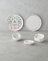 Home - Service de petit-déjeuner Enola - Service de table pour 2 personnes - 8 pièces - Céramique colorée