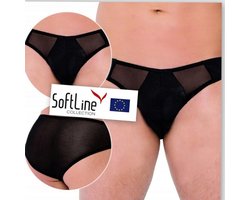 SoftLine Collection - Sexy herenslip doorzichtig zwart M/L