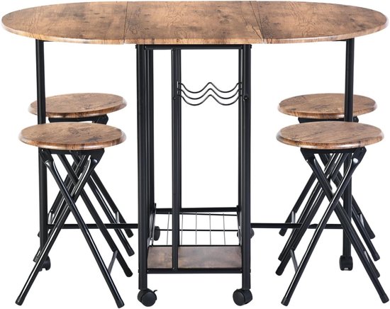 Inklapbare Eettafel Op Wielen Intrekbare Eettafel Uitschuifbare