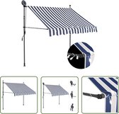 The Living Store Protection solaire - Extensible - 150x120 cm - Blauw et Wit