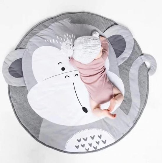 Dierbare veld federatie Baby Speelkleed Aapje – Baby kamer Speelkleed – Baby Speel Mat - diameter  90cm | bol.com