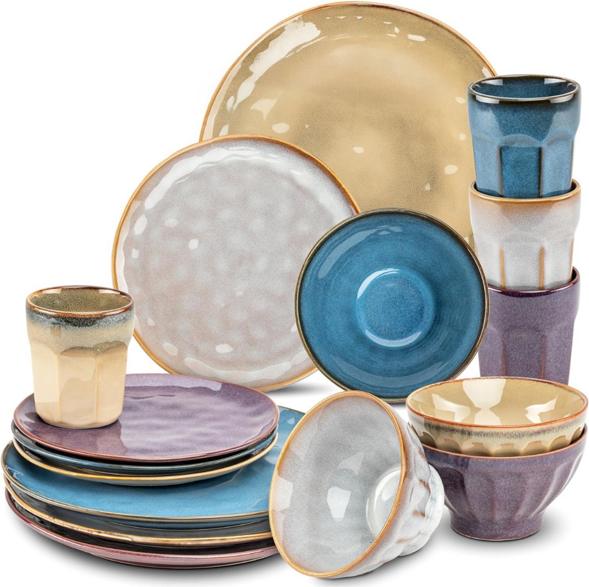 MKSS® Serviesset 8 Persoons - Serviessets - Bordenset - Chique Bordenset - Porselein
