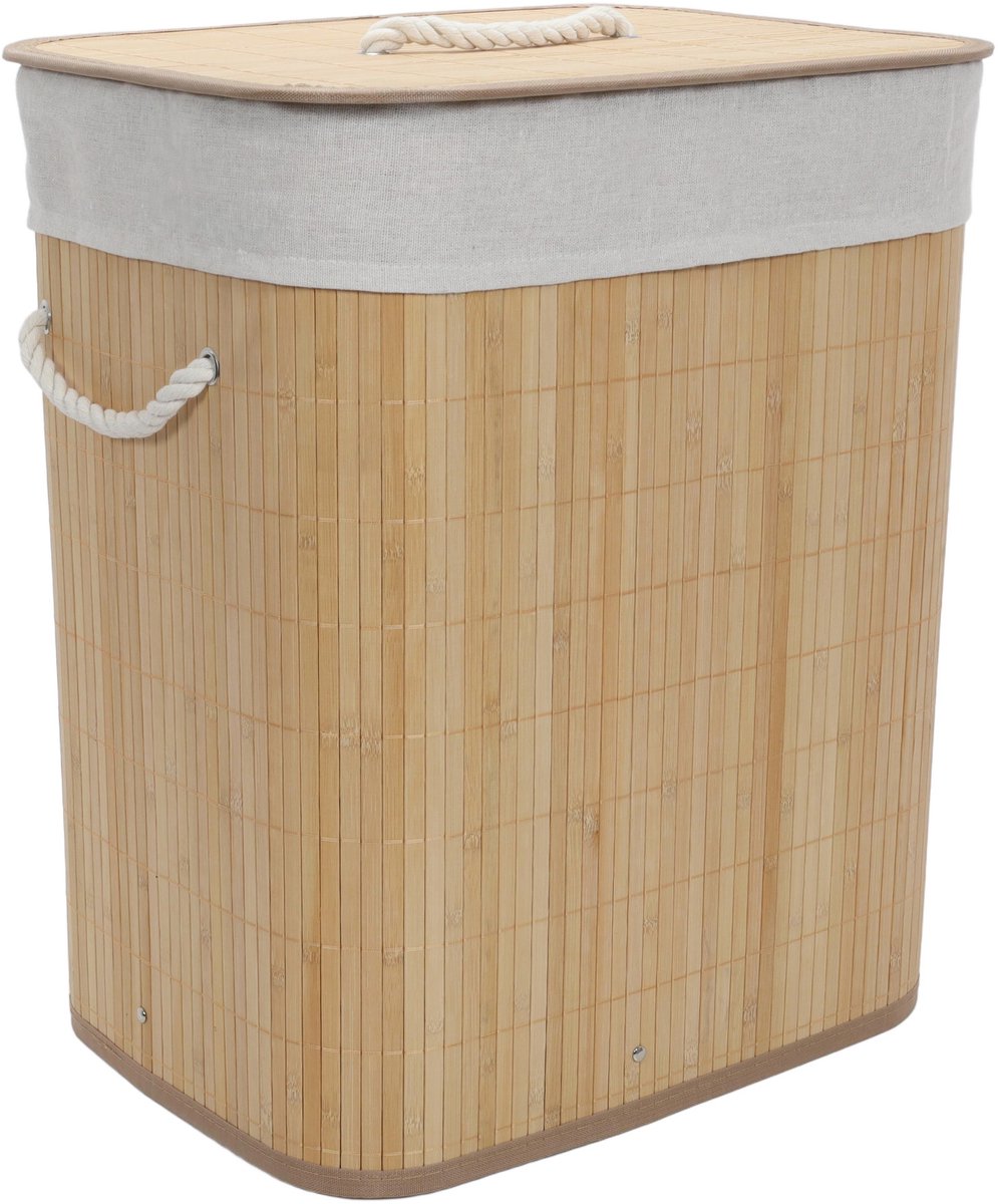 Bamboe wasmand met uitneembare zak SANA, 60 l