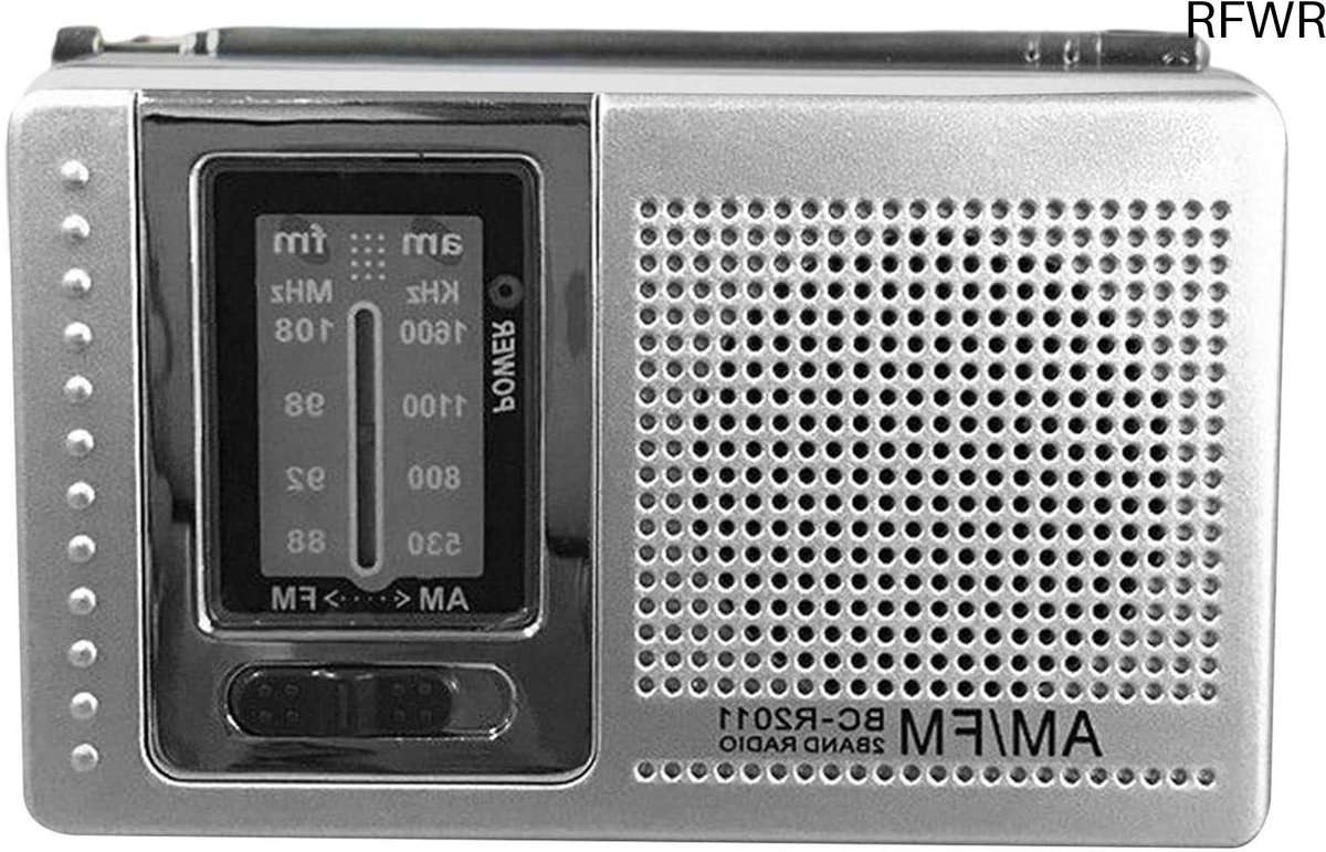 RFWR® Draagbare zakradio met geweldige ontvangst en luidsprekers - Compacte radio voor buiten en binnen