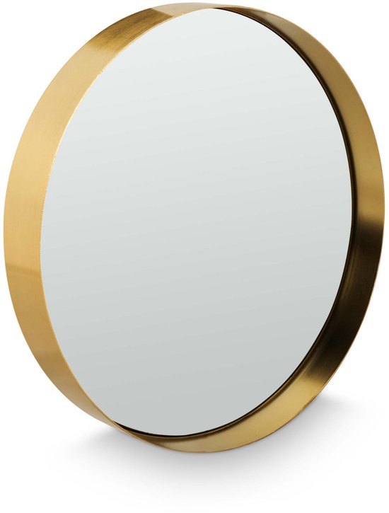 vtwonen Miroir Rond à Suspendre - Décoration de la Maison - Or Profond - 30cm