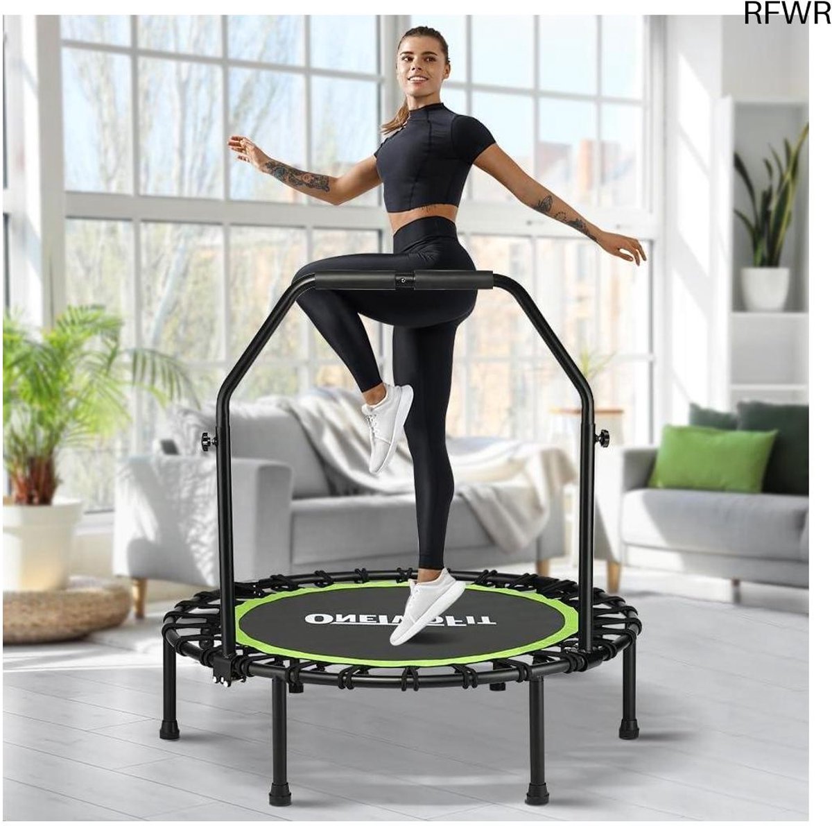 RFWR® Opvouwbare Fitness Trampoline voor Volwassenen - Mini Trampoline voor Indoor Training