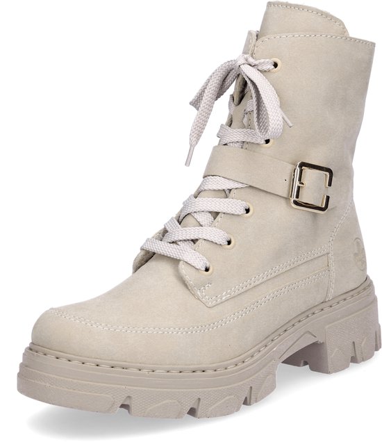 Rieker DAMES Enkellaarzen X8638, Vrouwen Veterlaarsjes,verwisselbaar voetbed,laarzen,chukka boot,korte laarzen,veterschoenen,Blauw (blau / 14),36 EU