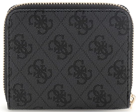 GUESS Porte-monnaie Laurel II SLG Small Zip Around Wallet Coal Logo Gris foncé