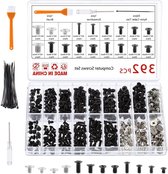 Jeu de 392 vis pour ordinateur portable et de Ordinateur - M2, M2,5, M3 - Assortiment de vis à tête plate - 2-10 mm - 18 tailles - Vis de remplacement pour SSD, ordinateur portable et notebook