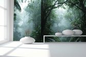 Peel & stick Fotobehang - Mystical Misty Jungle Escape - 250x150 centimeter