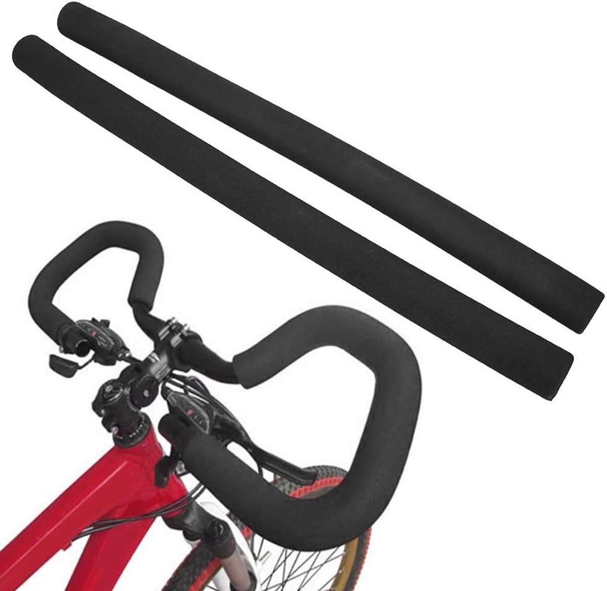 Fietsstuurgrepen voor mountainbike en racefiets - Comfortabele schuimgrepen voor flexibele grip (1 paar)