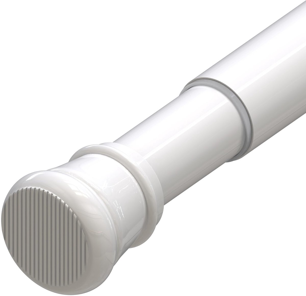Ibenzoa® Gordijnroede zonder boren voor ramen en douche, verstelbare klemstang, 73-175 cm, wit