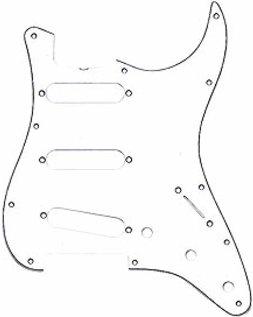 Fender Pickguard Strat 62 Vintage wit 3-Ply - Pickguard