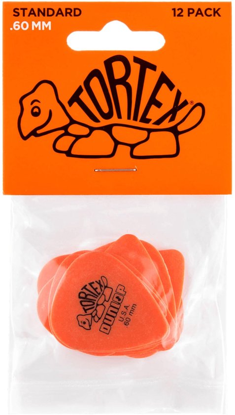 The Music Alliance Dunlop Tortex Standard .60 Plectrum 12-Pack oranje