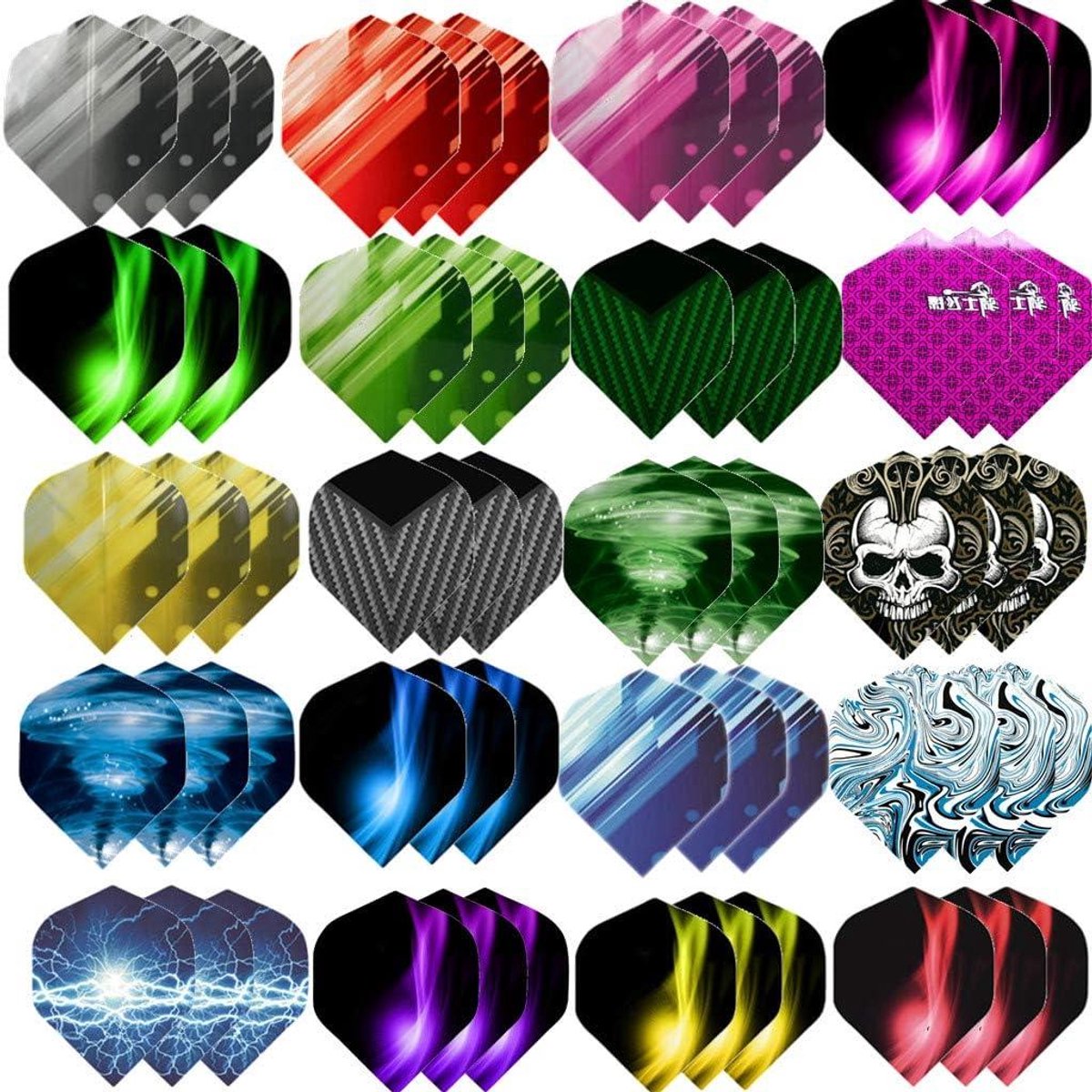 Set van 60 Dart Flights in Diverse Kleuren - Voor Soft en Steel Darts