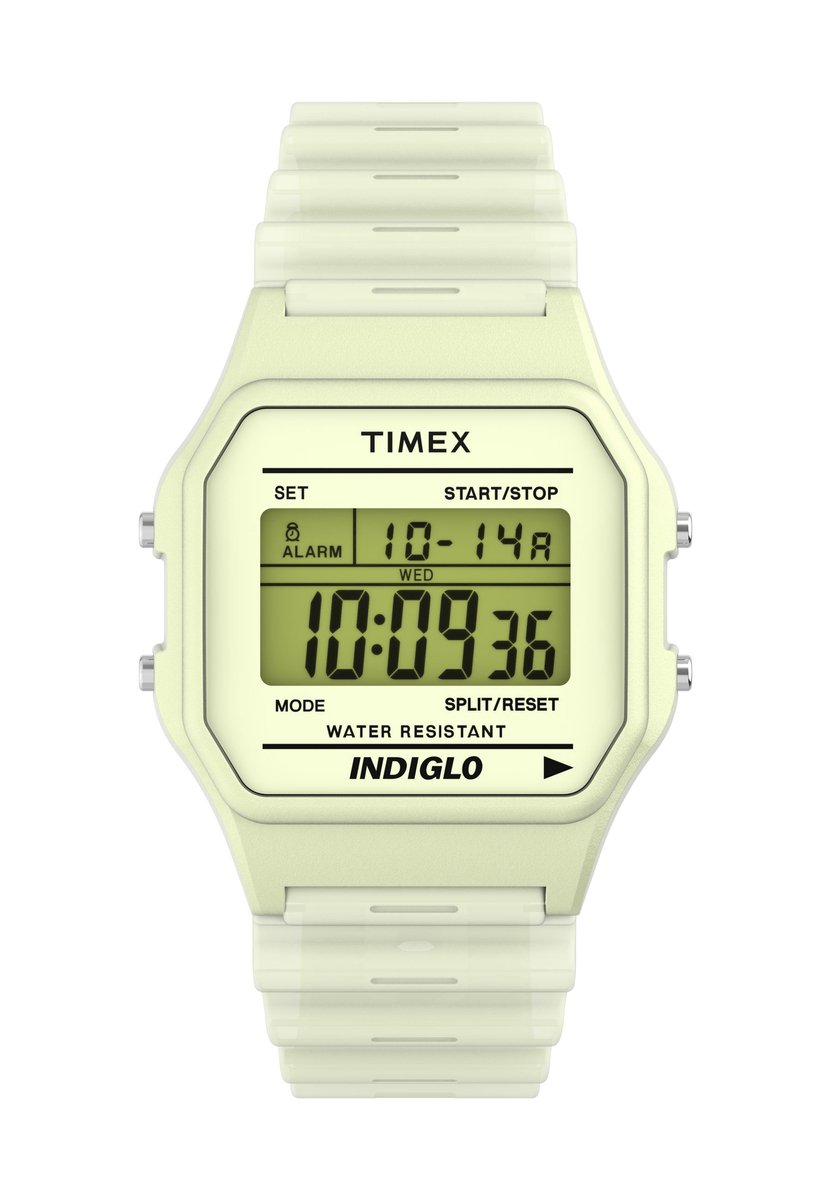 Timex Timex 80 Digital Day Date Yellow Case: 100% Resin | Armband: 100% Resin 34 mm TW2Y02600AJ