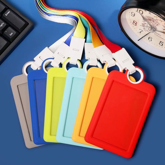 Verschillende Soorten Hagedis Print Badge Houder Met Lanyard Id