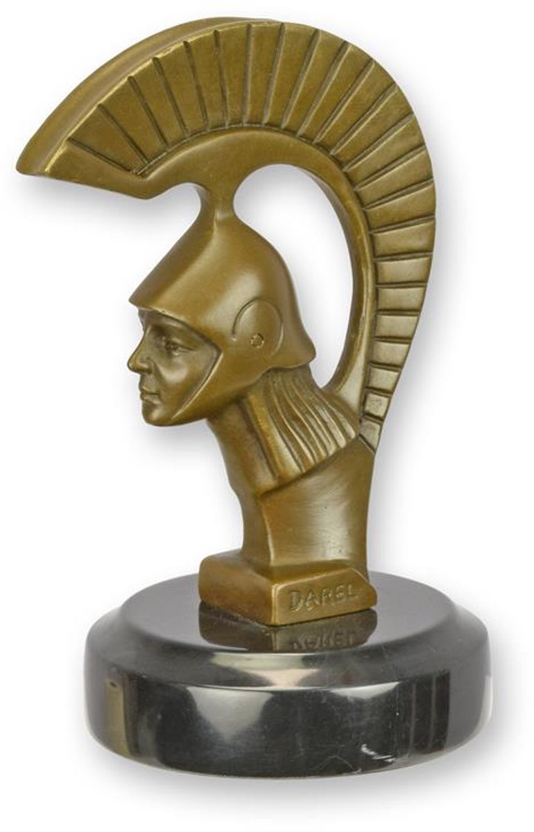 Bronzen beeld - Romeins / Griekse Krijger - Automascotte - 15,5 cm hoog