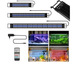 18W Aquarium led verlichting RGB - Lengte 50.5cm - Via de afstands bediening kunt u de kleuren instellen - Dimmen van de rgb aquarium verlichting is ook mogelijk - IP44 - Timer-functie, Functie voor zonsopgang en zonsondergang