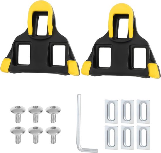 Foto: Bicycle pedal cleats 2pcs bicycle pedal cover compatibel met shimano spd sm sh51 accessoires voor road en indoor cycling shoes zwart geel 