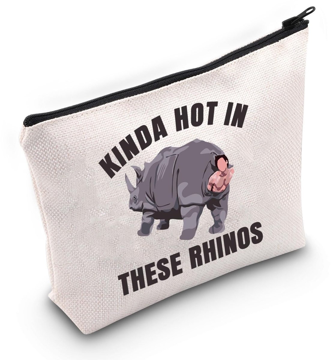 Comedy Film Inspired Gift A little hot in this rhinos makeup bag A Ventura Fan Cosmetic Bag Film Merch, This Rhinos Bag