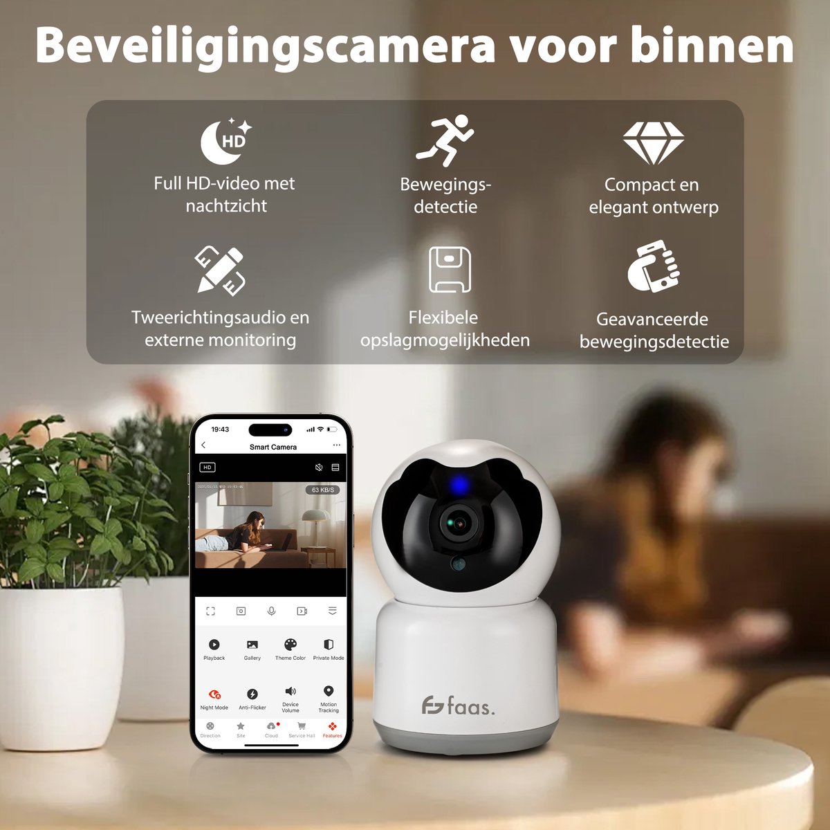 Afbeelding 3 van Beveiligingscamera - met Nachtzicht - Camerabewaking -