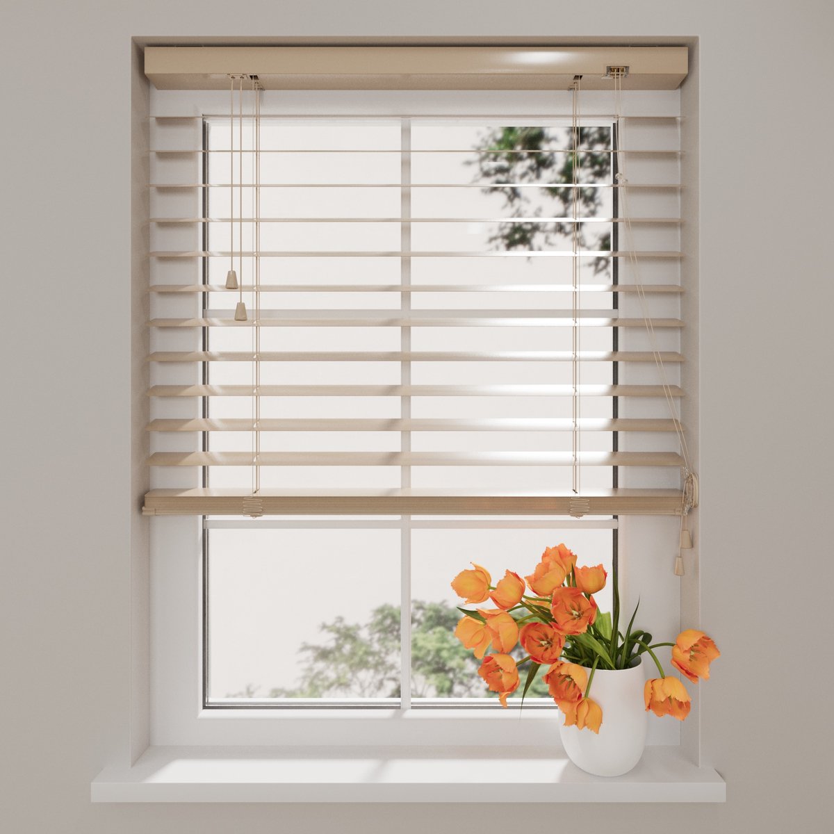 DTCH® Aluminium Jaloezie - Easy Matte - 50 mm - Taupe - 90 x 180 cm - Maten van 60 t/m 240 cm breed