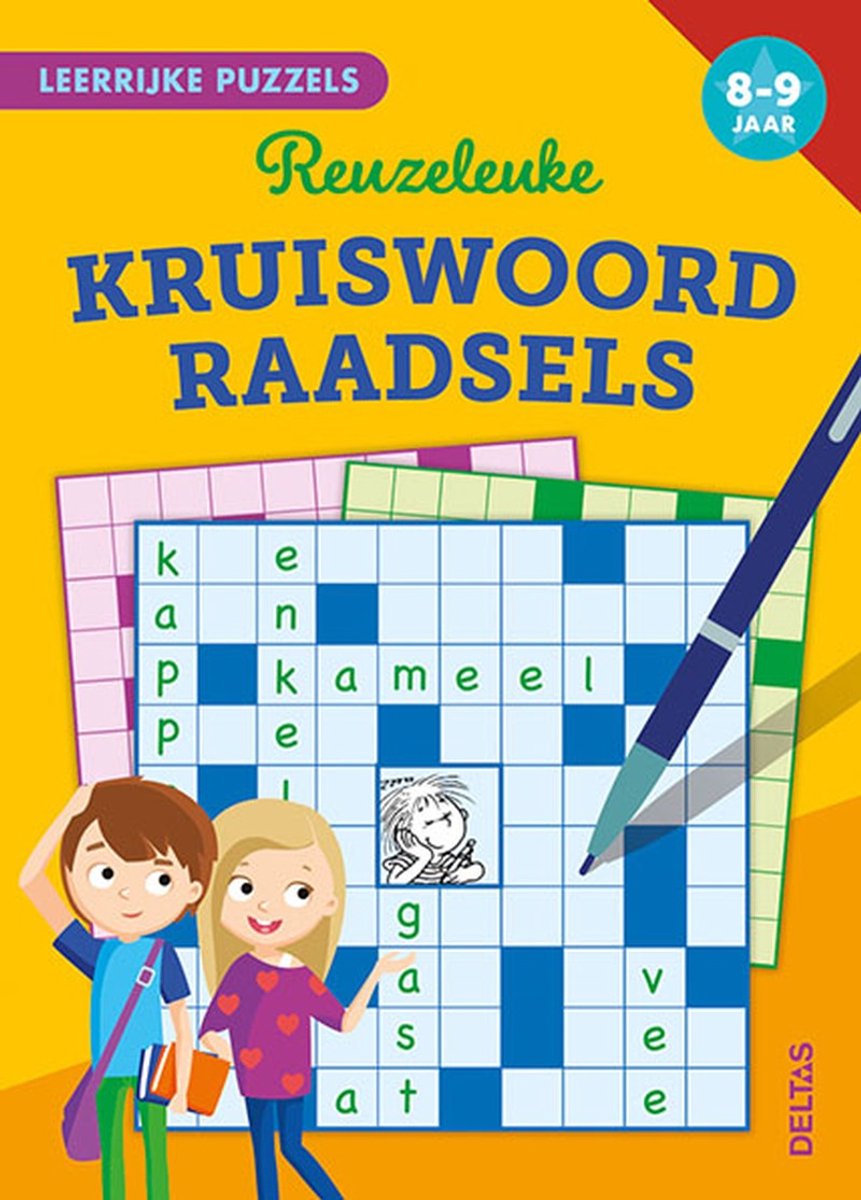 Leerrijke puzzels 0 -  Reuzeleuke kruiswoordraadsels 8-9 jaar