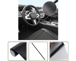 vidaXL Zwarte Autofolie - Autofolie - 2 st Autofolie 100x150 cm + 50x150 cm matzwart - Matte Autofolie - Car Wrap - Vinyl Folie
