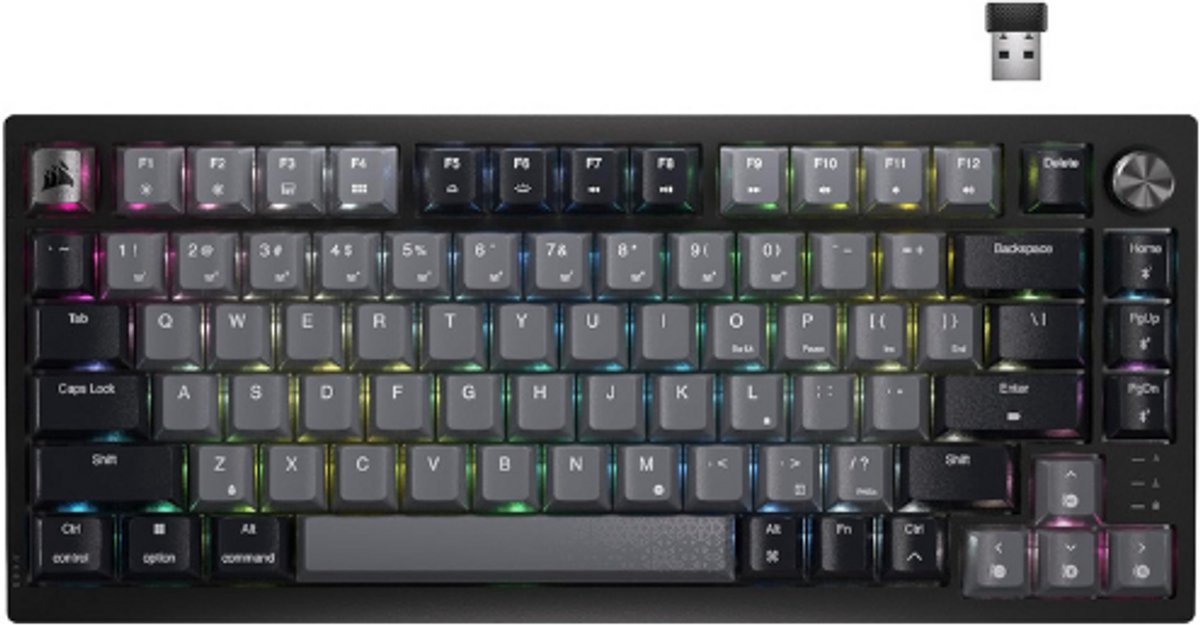 Thuys – Mechanisch Gamingtoetsenbord – Voorgesmeerd CORSAIR MLX Red Linear Schakelaars – Dubbellaags Geluidsdemping – Zwart