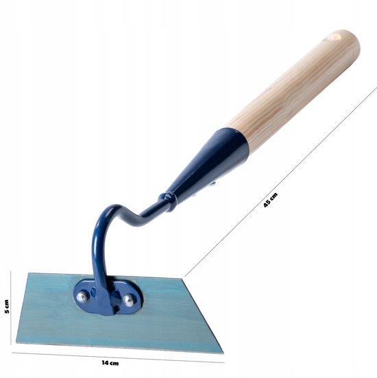 KADAX Tuinhak van metaal, hak met steel van hout, onkruidhaak voor het losmaken, luchten en wieden van de grond, tuinaccessoires voor het verwijderen van onkruid (W: 14cm, trapeziumvorm, kort) van Merkloos	 — afbeelding 5