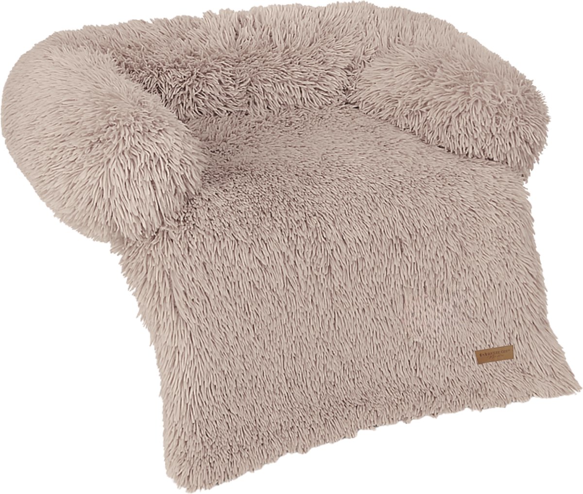 By Cee Cee Origineel Hondendeken Bank – Hondenkleed Bank - Fluffy Hondenmand - Premium - Volledig Afritsbaar - Mokka Taupe - 75x90 - Maat S - Balu