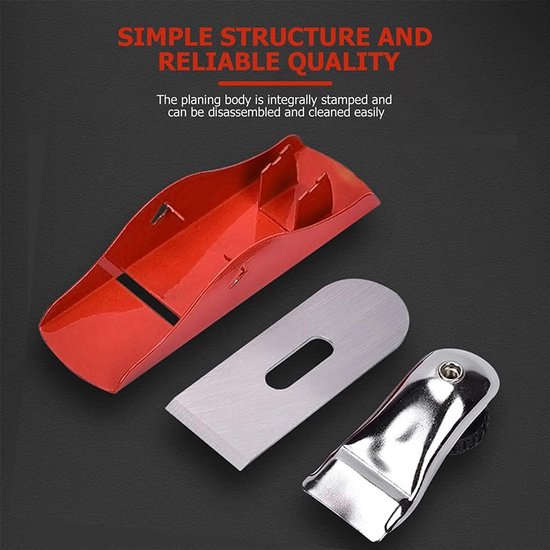 Mini handschaaf voor precisie houtbewerking - Compact en praktisch schaafblok - Mini handschaaf - Gereedschap - Kleine snoeischaaf - Timmermanszakschaaf - Verstelbaar mes - Voor snoeiprojecten Timmermans DIY Modelbouw - Groot formaat - 16*4,5 cm van Merkloos — afbeelding 3