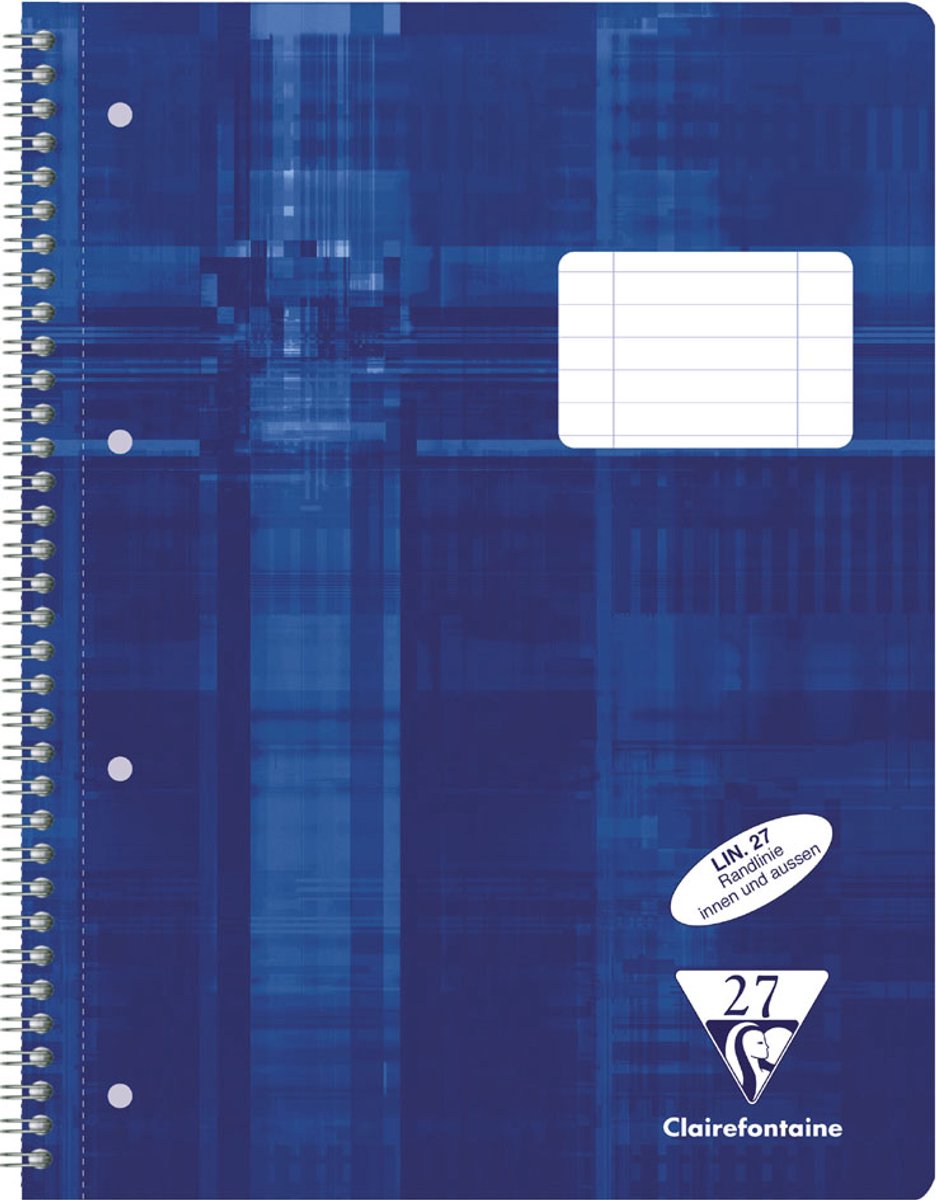 Clairefontaine collegeblok A4, gelinieerd met marge, 80 vel, 90 g/m²