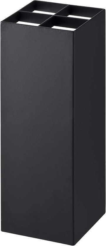 SNQ Paraplubak - Opbergbak - Op de vloer gemonteerde paraplubak - Smeedijzer - 11,2×11,3×30 cm - Zwart