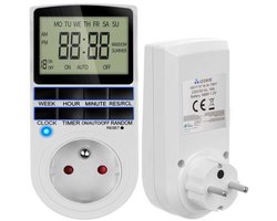 Ruhhy Tijdschakelaar aan/uit schakelaar - 16A - 230V/50Hz - Wit