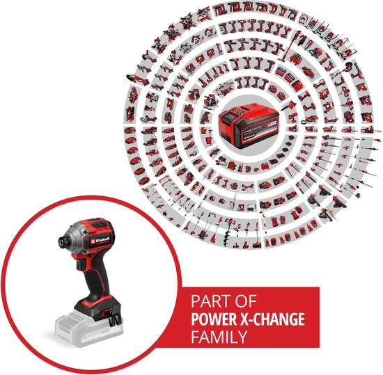 Visseuse à chocs sans fil professionnelle Einhell TP-CI 18/250-C Li BL Solo - Power X-Change - 18 V/Li-ion - 0 tr/min - Couple max. 250 Nm - Batterie et chargeur non inclus.