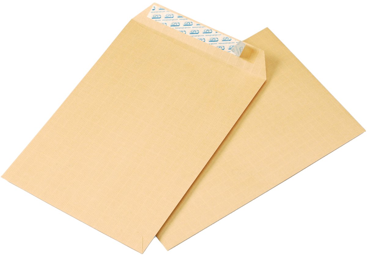 GPV akte-envelop, C5, 16,2 x 22,9 cm, zonder venster, zelfklevend, bruin, 500 st.