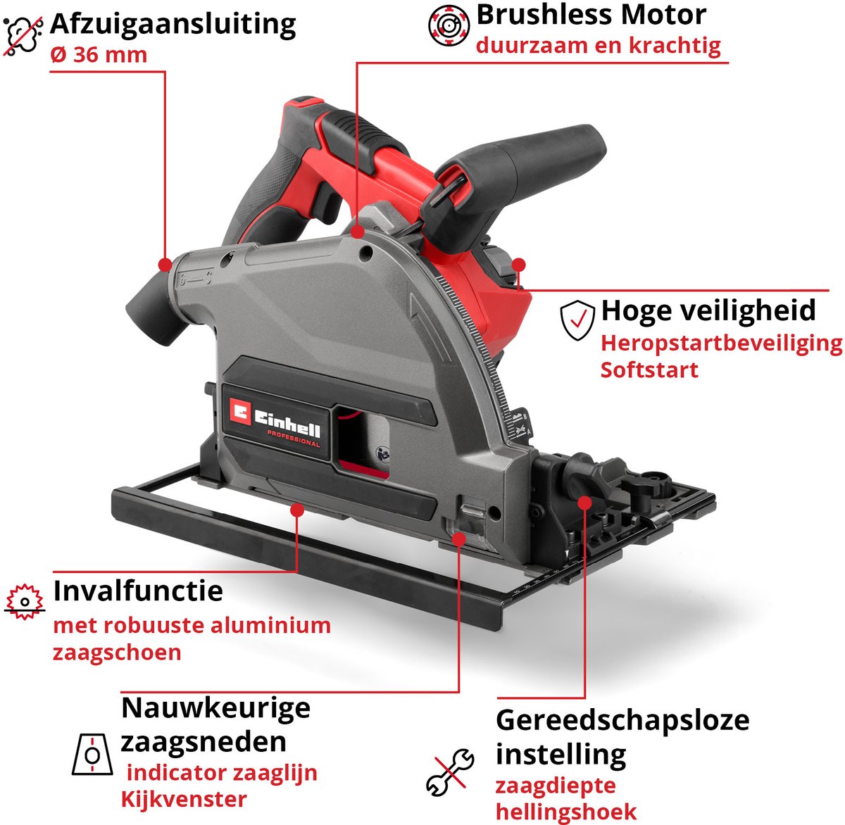 Einhell TP-PS 18/165: Accu-invalzaag met brushless motor thumbnail 3