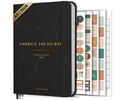 Systemyze Agenda 2026 Volwassenen - Planner - Journal - Organizer - Inclusief Stickervellen - A5 Formaat - Antraciet