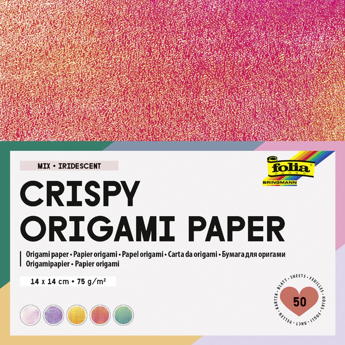 folia vouwblaadjes Crispy Origami Paper Stippenpreeg — afbeelding 2
