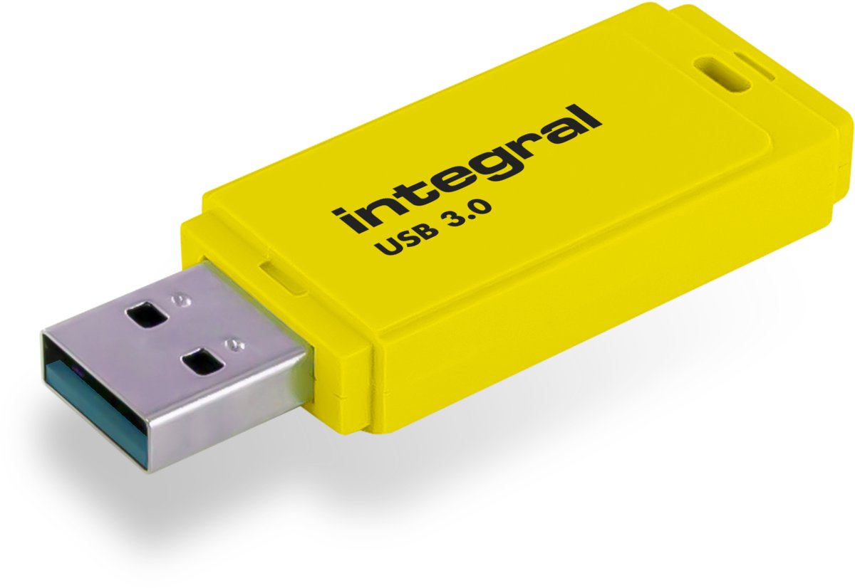 Usb-stick integral 64gb 3.0 neon geel | Blister a 1 stuk