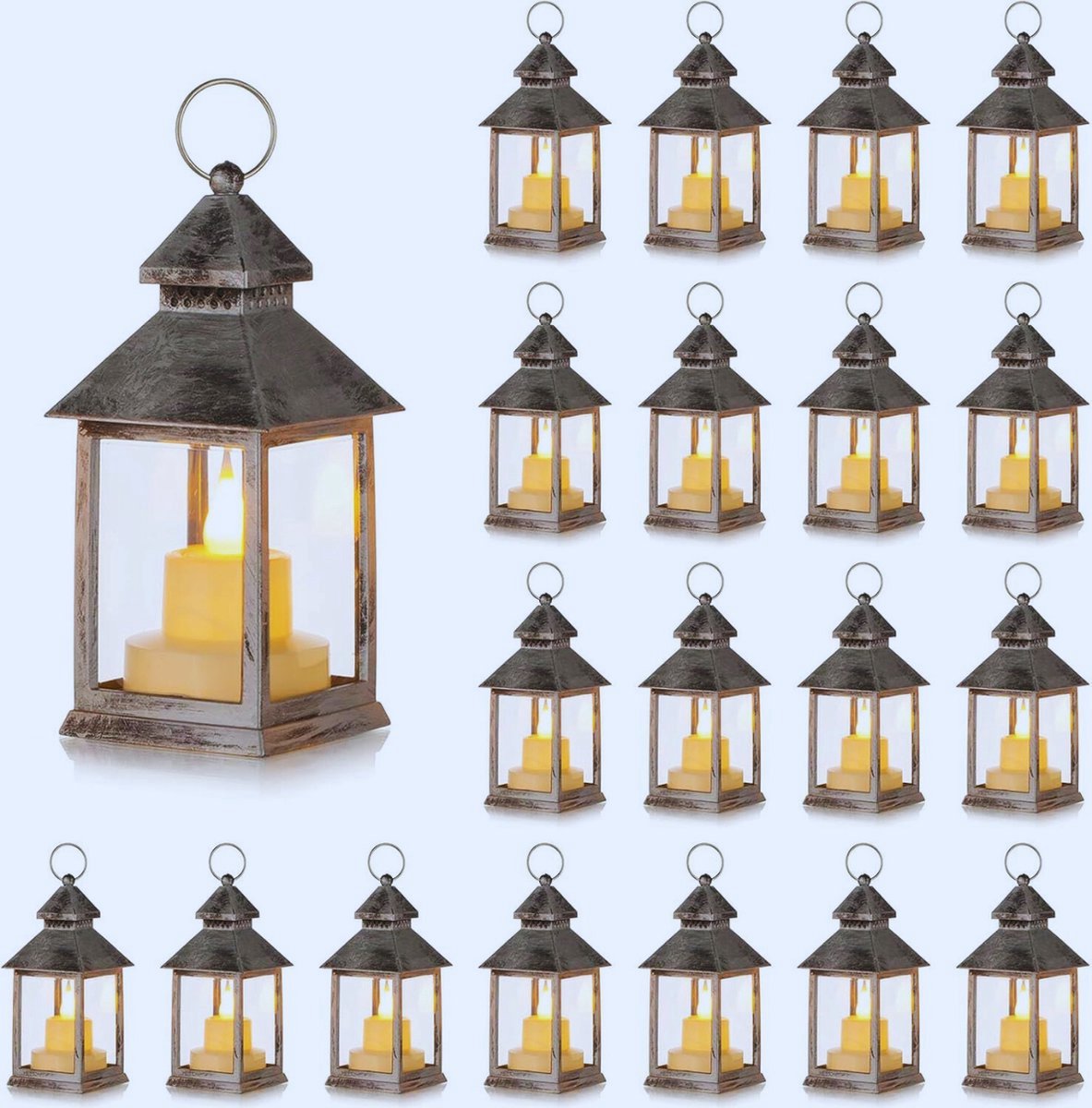 Thuys – 20 Stuks Decoratieve LED Kaars Lantaarn – Kerst – Bruiloft En Ramadan – Tafel Decoratie