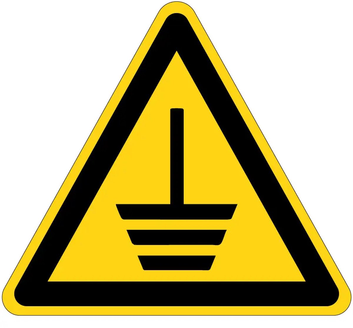 Aarding waarschuwingssticker | 10 cm