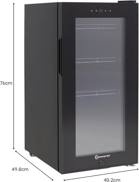 HOMCOM Mini-koelkast, 115 blikjes, koelbox met glazen deur HOMCOM Mini-koelkast, 115 blikjes, koelbox met glazen deur