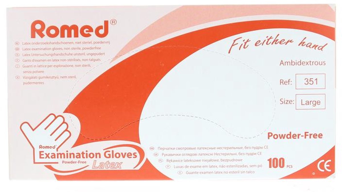 Romed latex handschoenen Large