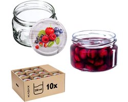 Denia Weckpotten 250ml 10st 82mm + Deksel